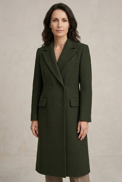 Mari | Women's Longline Winter Trench Coat with Pockets and Adjustable Belt