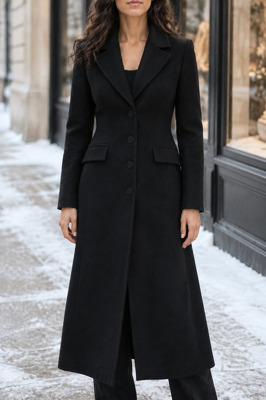 Zivea | Wool Lapel Overcoat