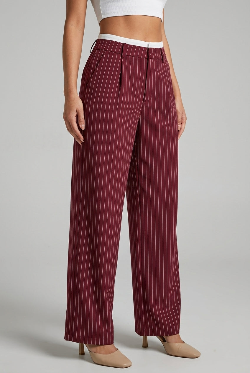 Marta | Striped Wide-Leg Trousers