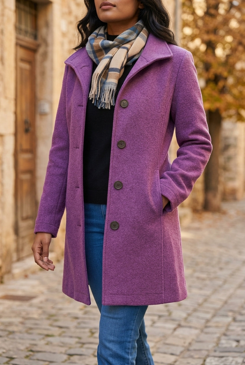 Grear | Button-Front Wool-Blend Coat