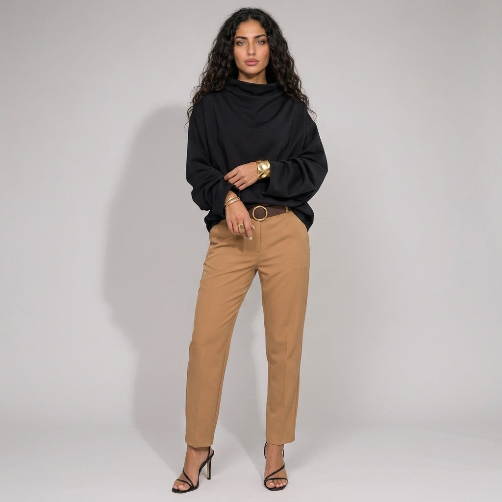Zita | Oversized Funnel Neck Sweater
