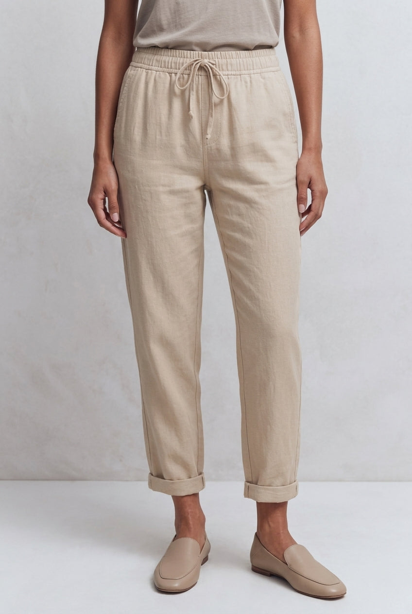 Relaxed Breathable Stretch Pants for Women, Lightweight Flexible Trousers for Work, Casual, Travel & Everyday Wear