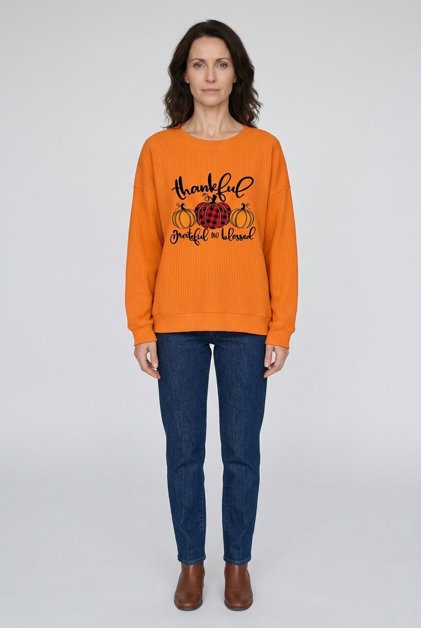Cozy Pullover Sweatshirt for Women, Soft Relaxed-Fit Long-Sleeve Graphic, for Fall, Holiday, Casual & Everyday Wear