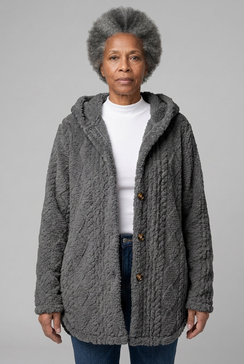 Lodovica Reverie | Oversized Hooded Fleece Cardigan