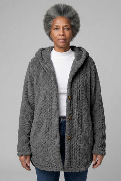 Lodovica Reverie | Oversized Hooded Fleece Cardigan
