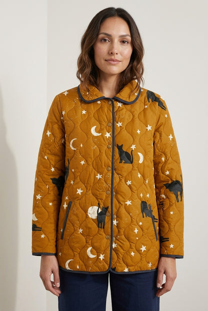 Roma | Relaxed Vintage Cat Quilted Jacket