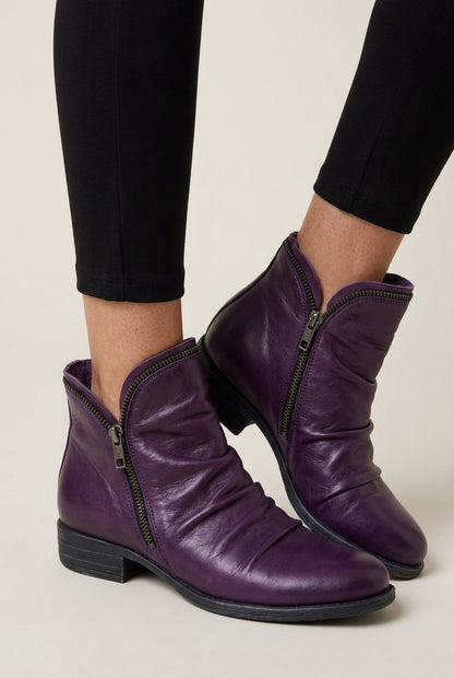 Supportive Orthopedic Ankle Boots for Women, Cushioned Insole Structured Heel, for Work, Everyday & Casual Wear