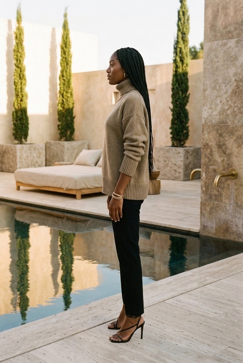 Caroline Tamsin | Cashmere Roll Neck Sweater