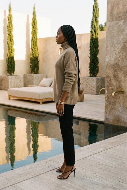 Caroline Tamsin | Cashmere Roll Neck Sweater