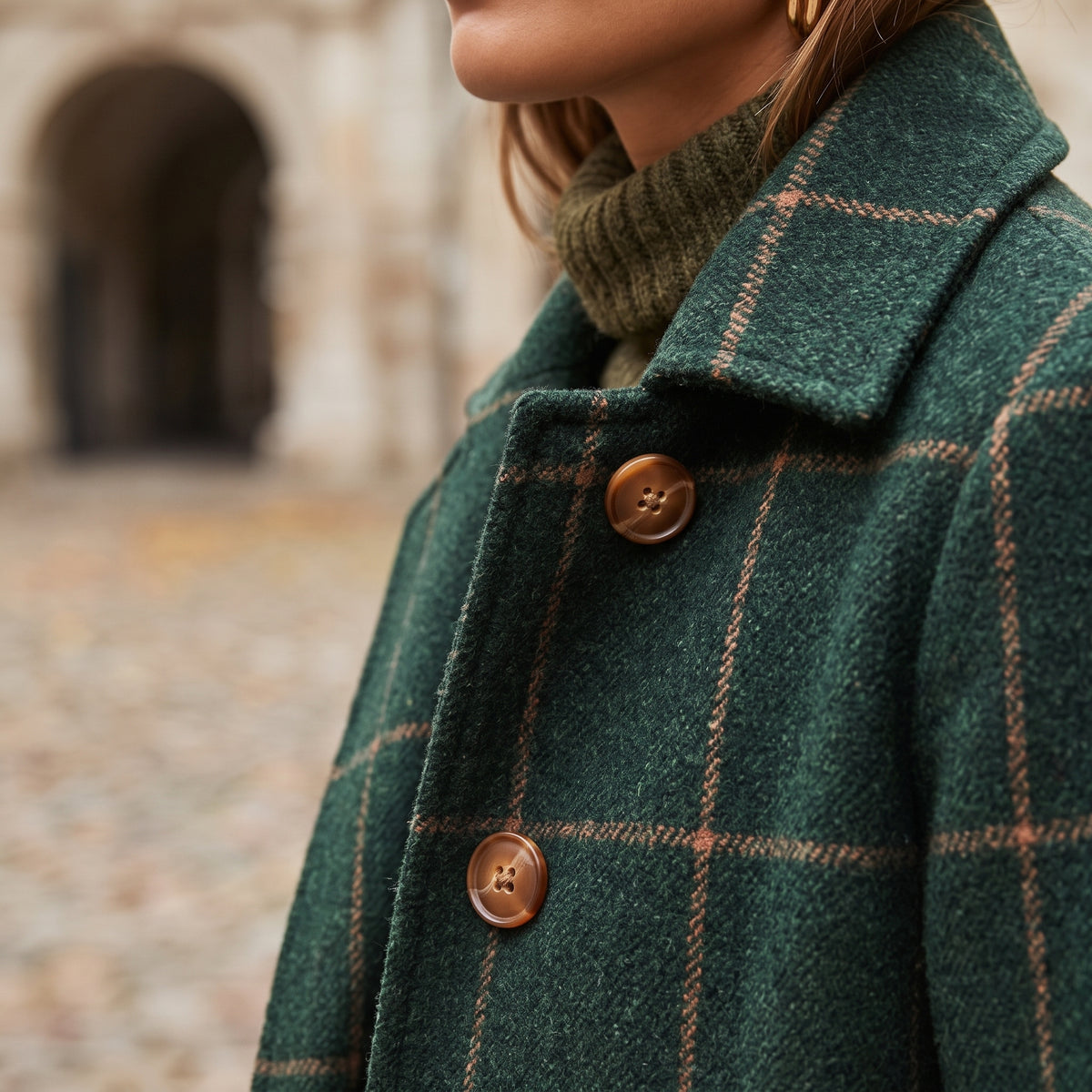 Ove | Plaid Wool-Blend Longline Coat