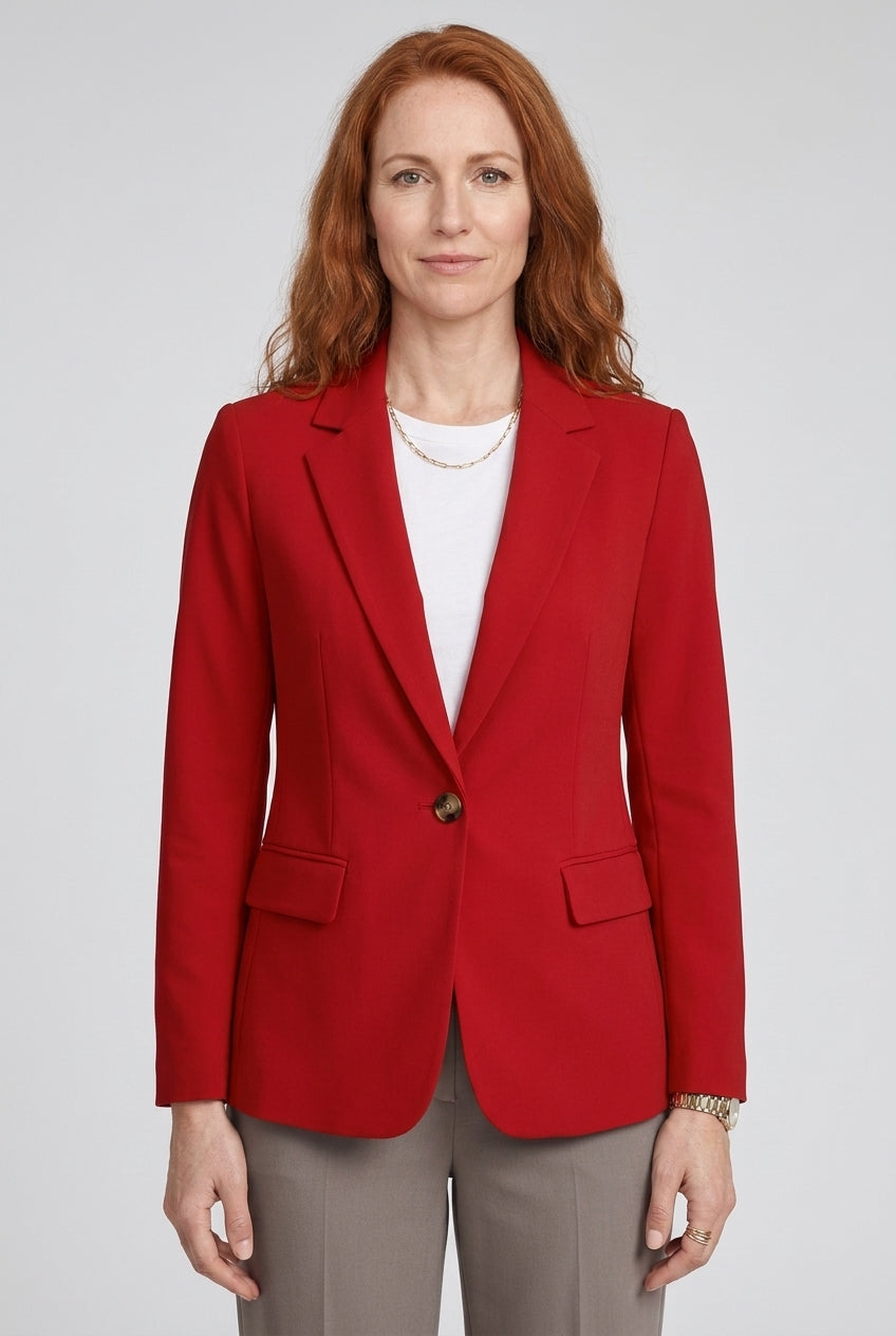 Tailored Blazer for Women, Structured Long-Sleeve Lightweight, for Work, Office, Evening & Everyday Wear