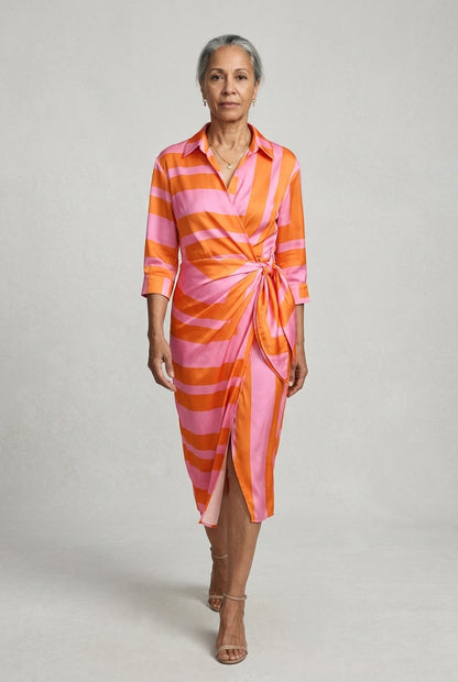Clementine Mira | Wrap Waist Midi Dress