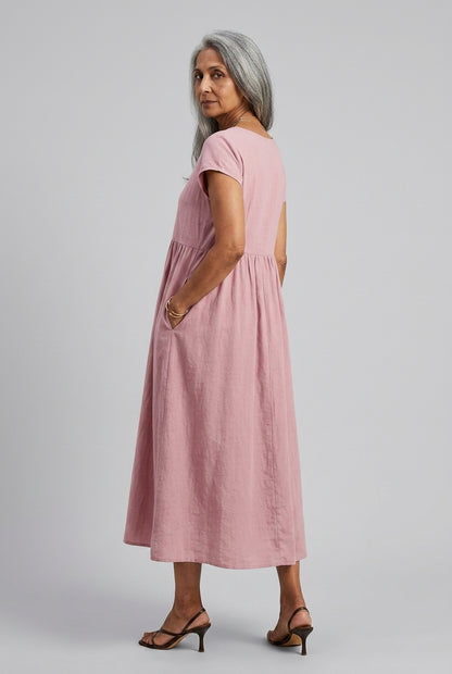 Wanda Sabelle | A-Line Midi Dress with Pockets