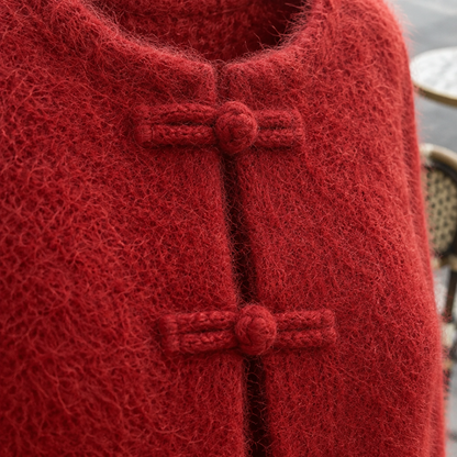 Yanis | V-Neck Frog Button Cardigan