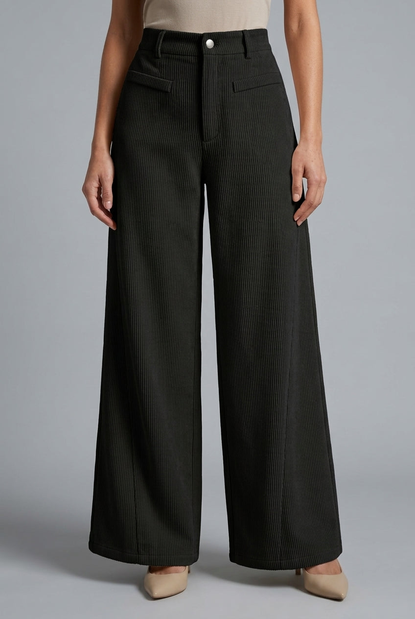Evise | Corduroy Straight-Leg Trousers
