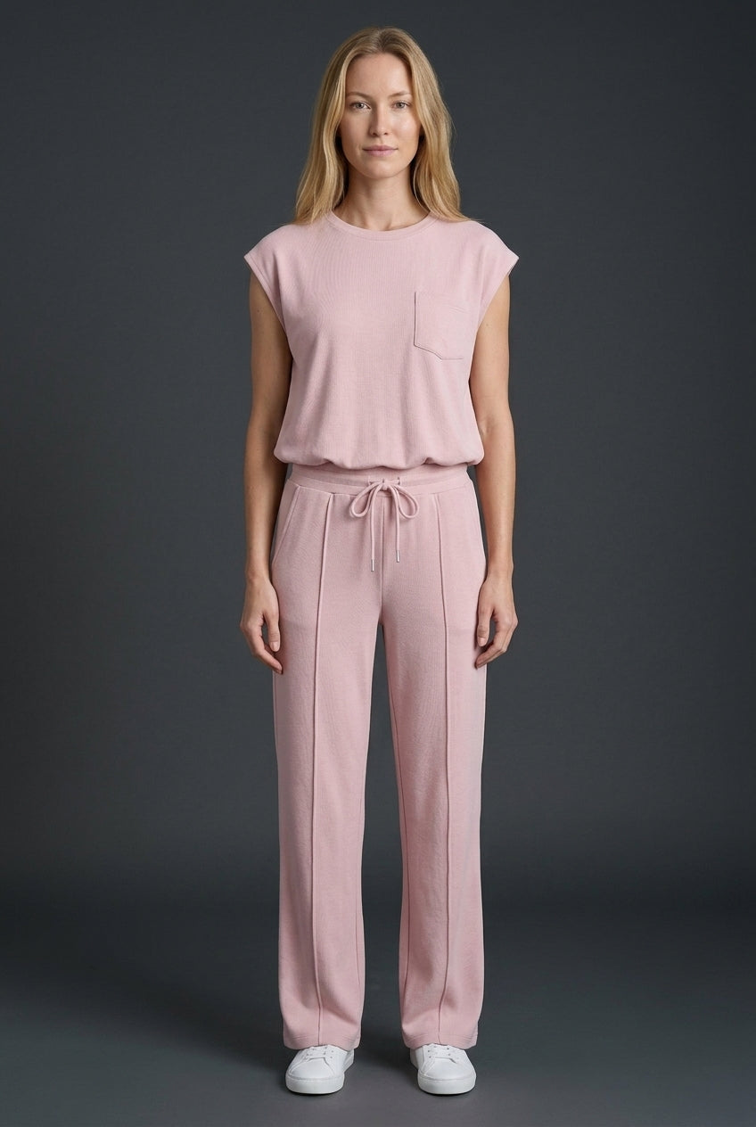 Relaxed Lounge Set for Women, Soft Breathable Co-Ord Matching Top & Bottom, for Casual Wear, Lounging & Everyday