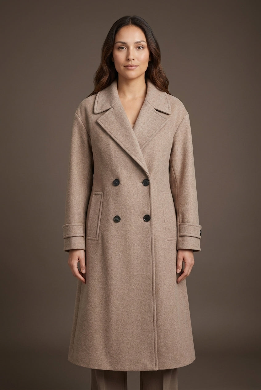 Pia | Women's Tailored Elegant Coat with Button Details