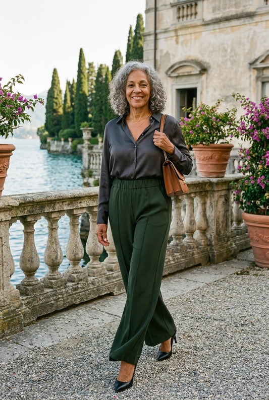 Kari | High-Waisted Wide-Leg Trousers