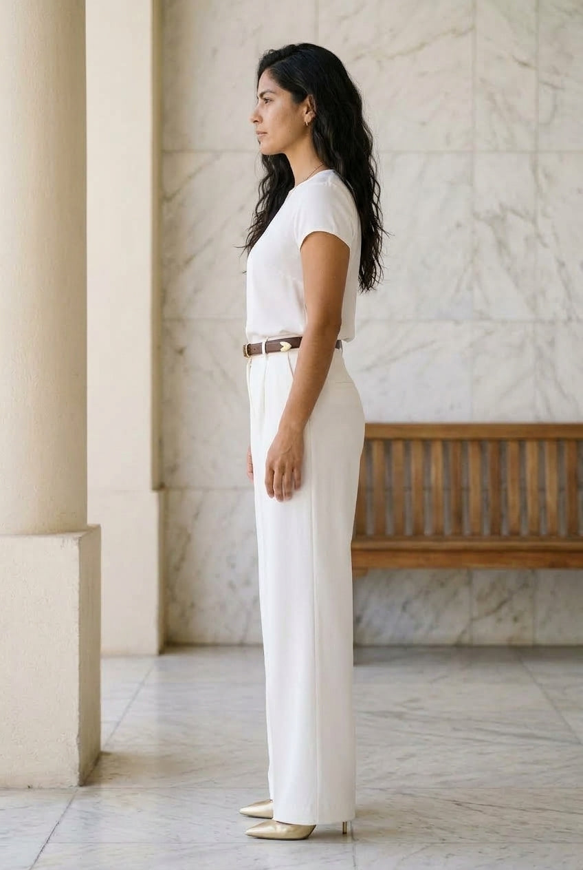 Rosia | Belted Wide-Leg Dress Pants