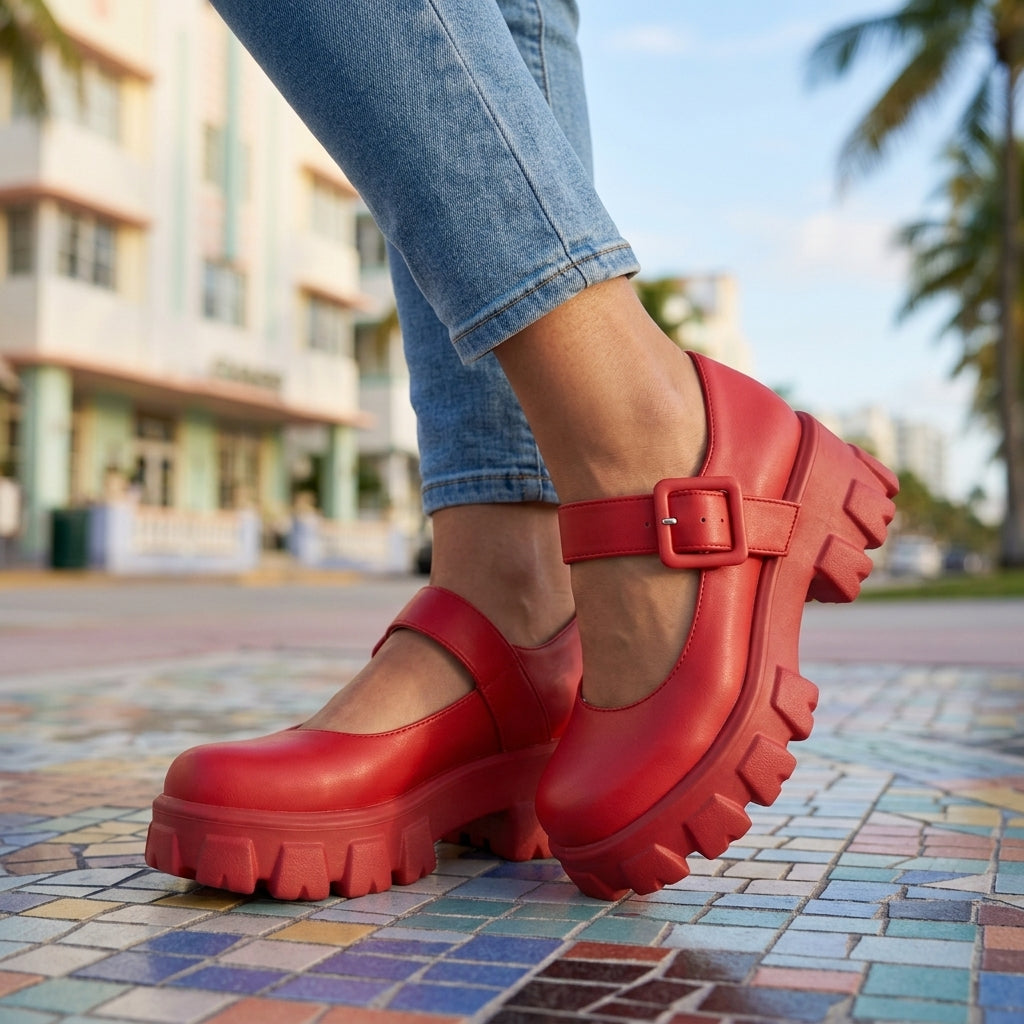 Marjolaine | Mary Jane Platform Heels