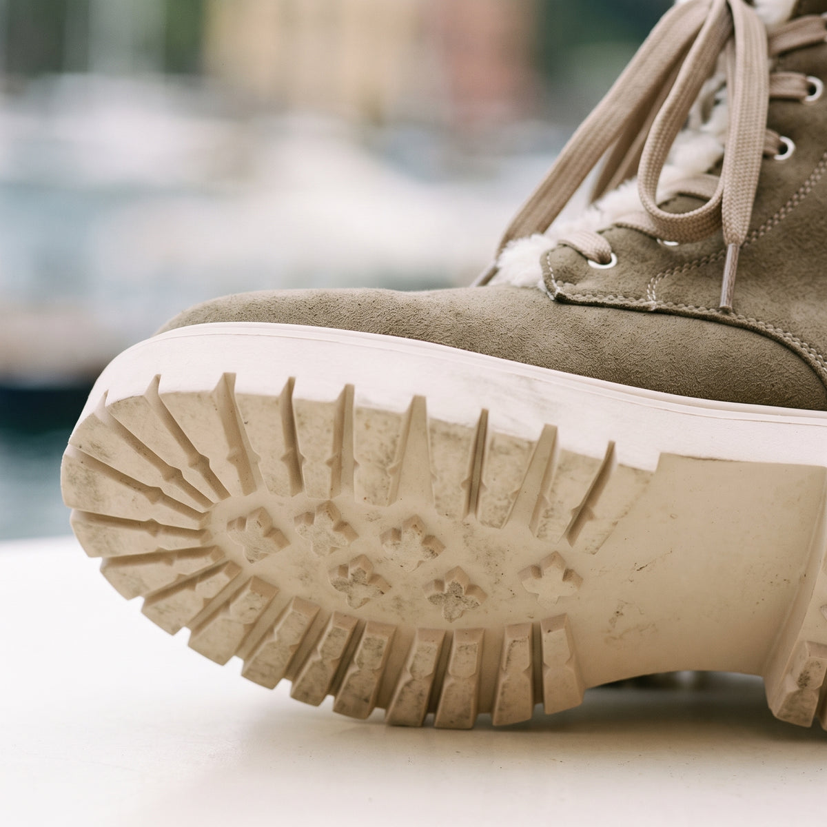 Svina | Suedette Lace-Up Mid-Calf Boot