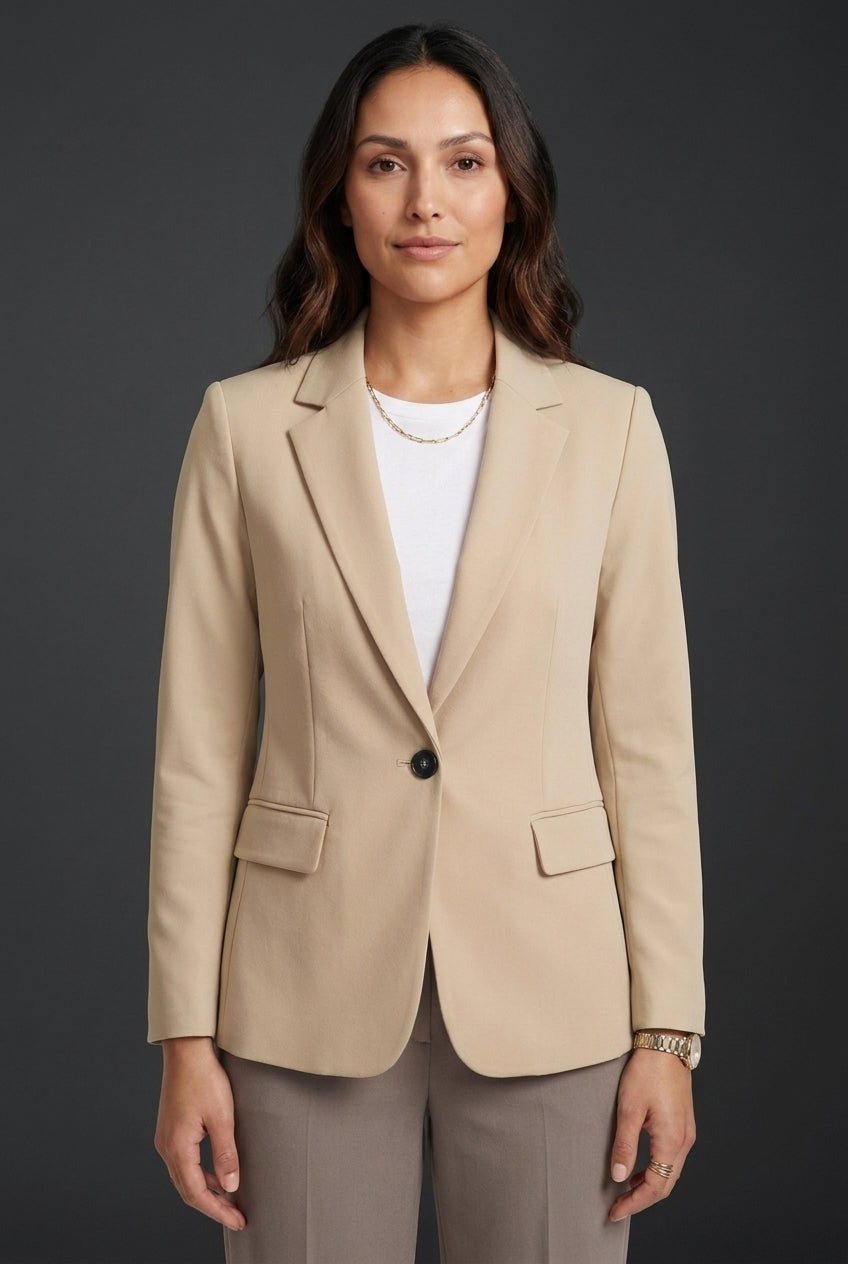 Tailored Blazer for Women, Structured Long-Sleeve Lightweight, for Work, Office, Evening & Everyday Wear