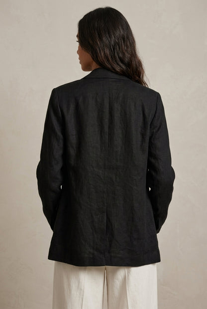 Sira | Women's Relaxed Two Button Blazer with 3/4 Sleeves and Front Pockets