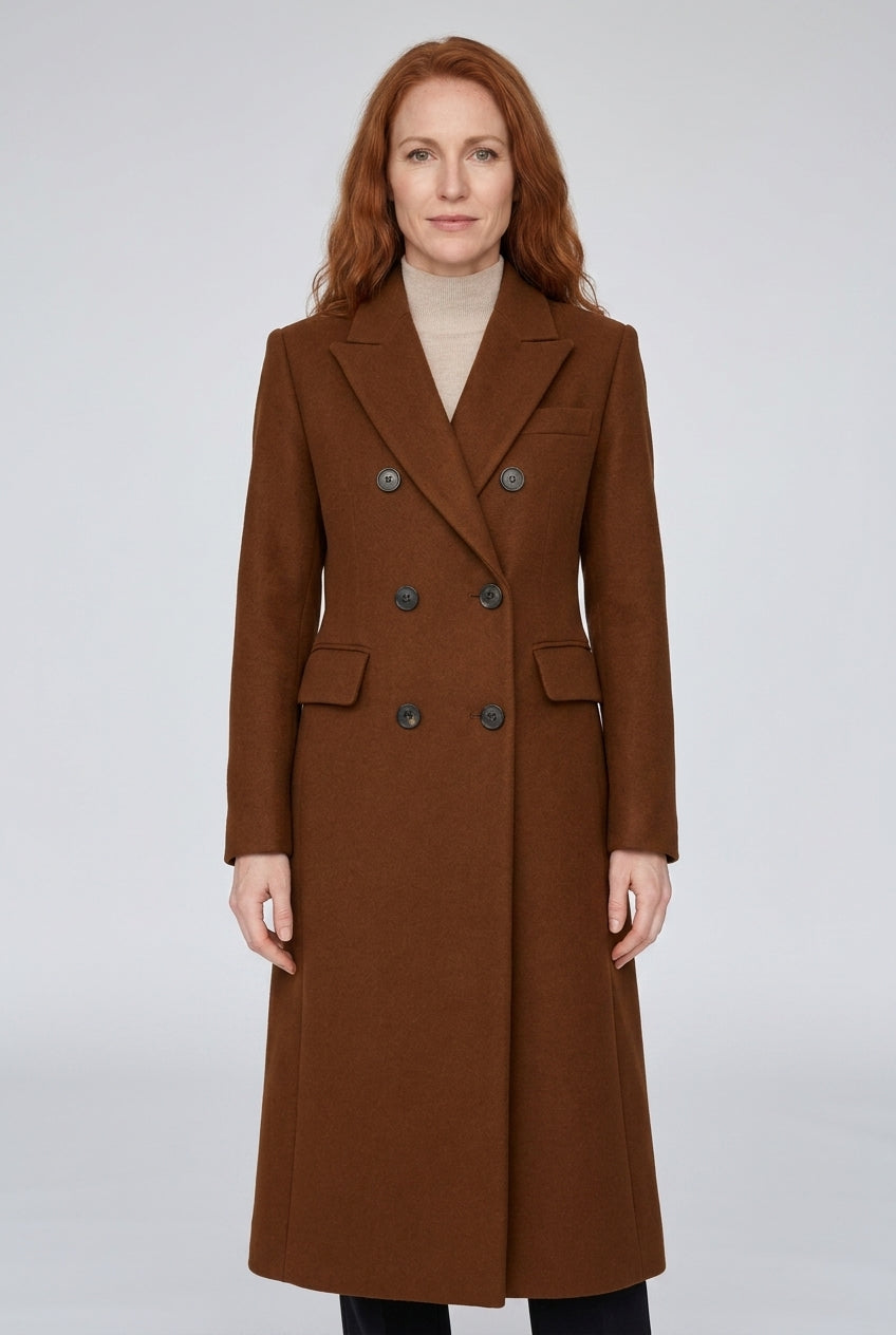 Arla | Women's Cozy Tailored Elegant Fabric-Blend Overcoat
