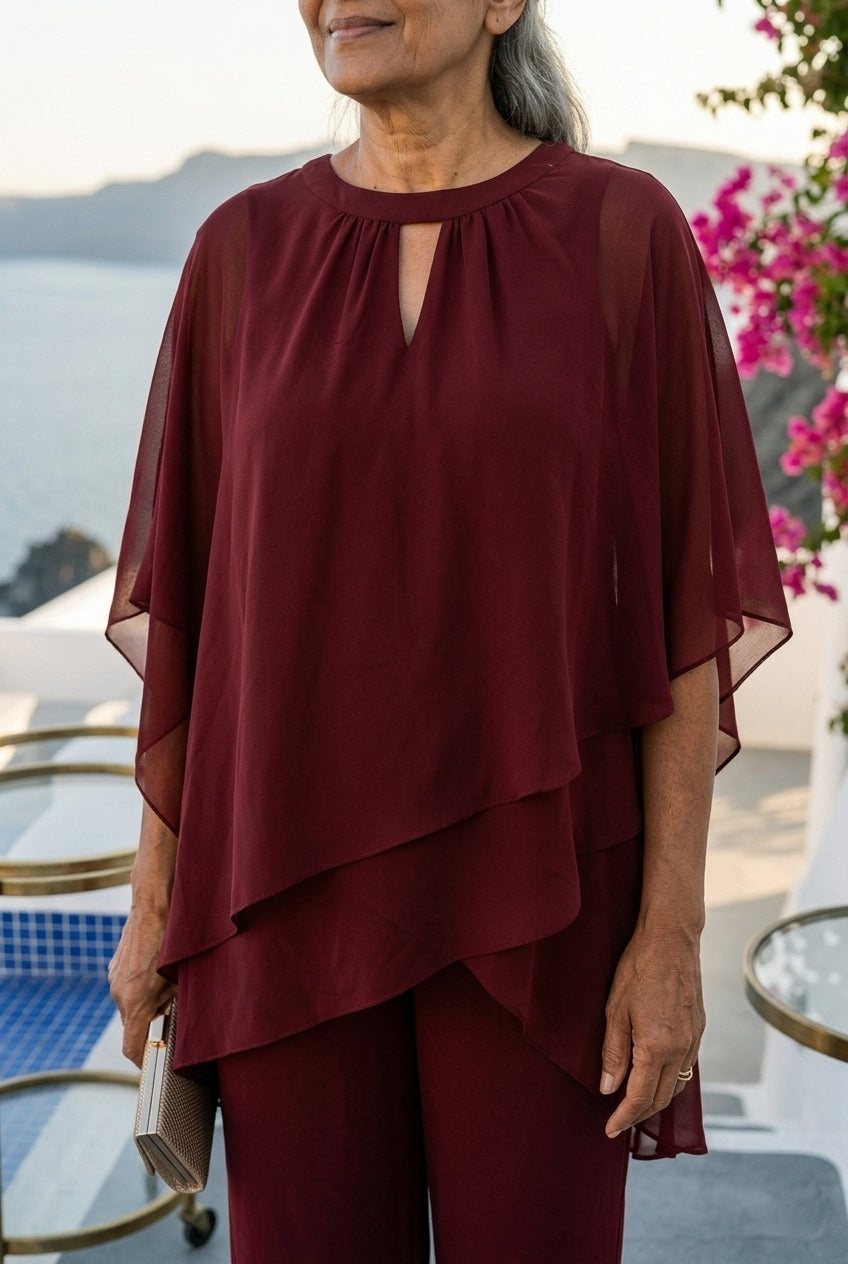 Isabeau Wynn | Cape-Style Two-Piece Set