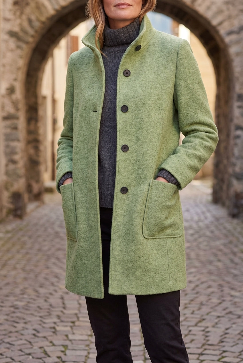 Lea | Stand-Collar Structured Winter Coat