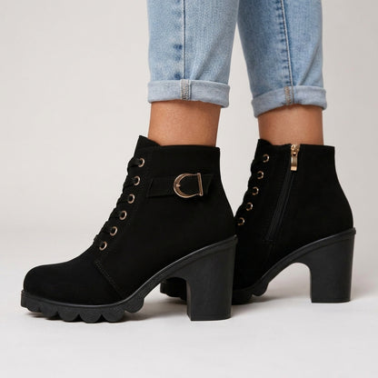Nicoline | Vegan Leather Wedge Ankle Boot