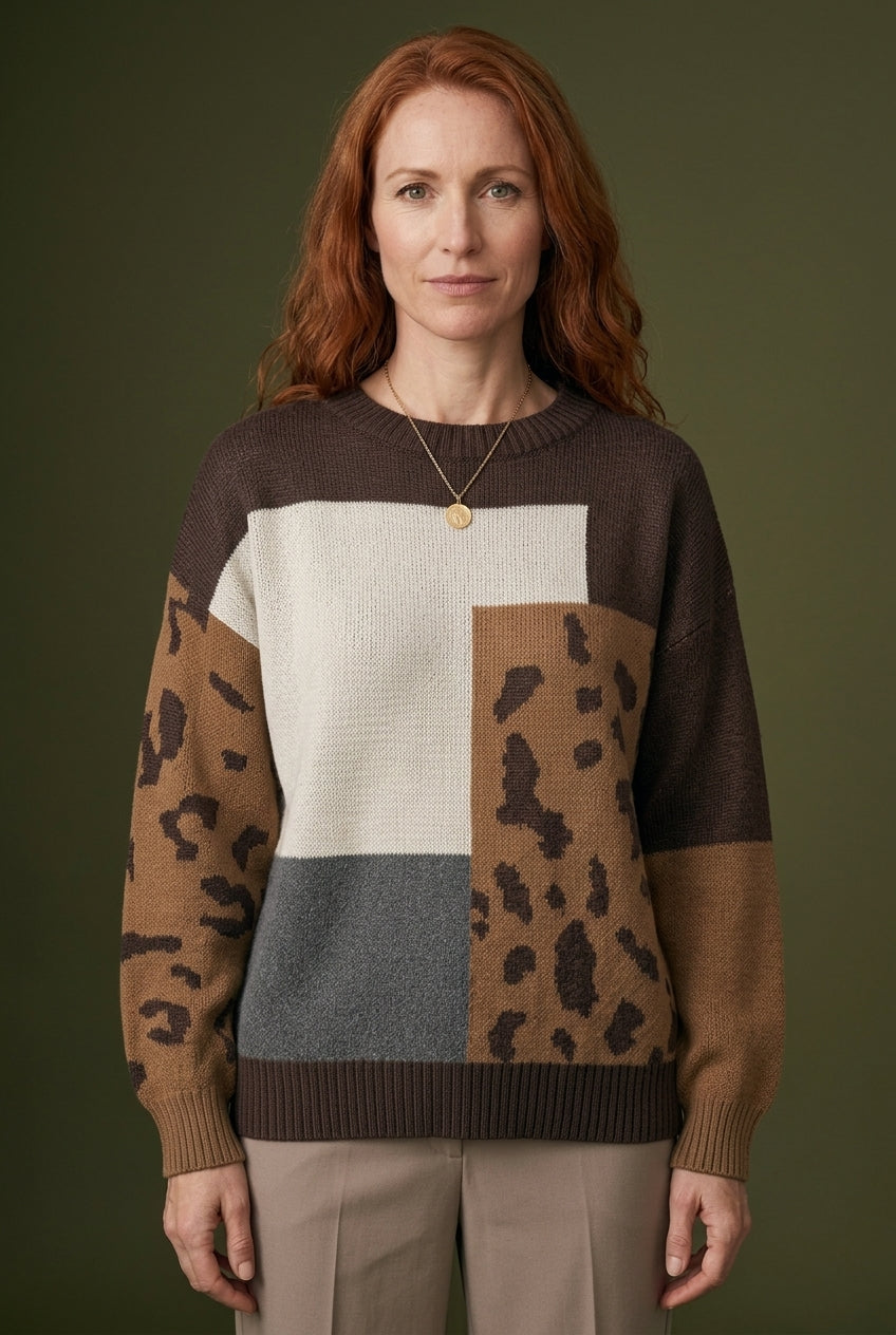 Cozy Relaxed Sweater for Women, Soft Breathable Knit with Ease of Movement, for Work, Casual, Layering & Everyday Wear
