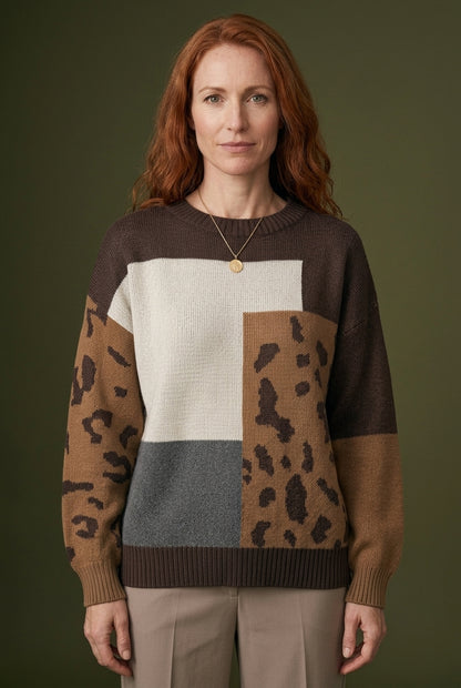 Cozy Relaxed Sweater for Women, Soft Breathable Knit with Ease of Movement, for Work, Casual, Layering & Everyday Wear