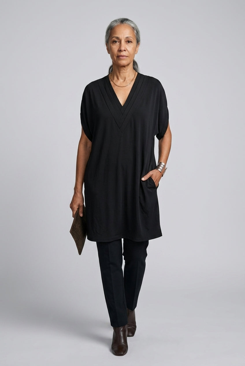 Ondrea | Draped V-Neck Mini Dress