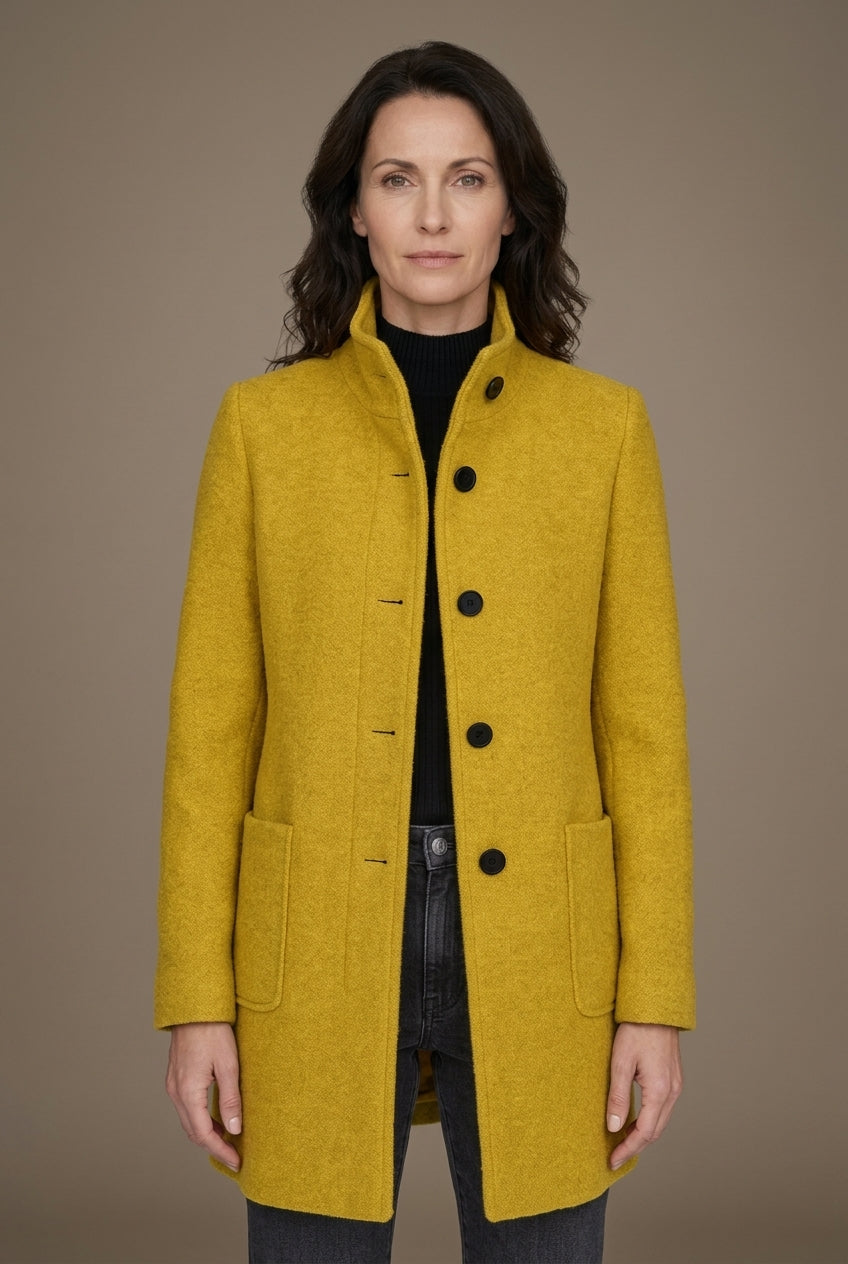 Classic Structured Coat for Women, Tailored Long-Sleeve Soft Warm Elegant, for Work, Office, Everyday & Going Out