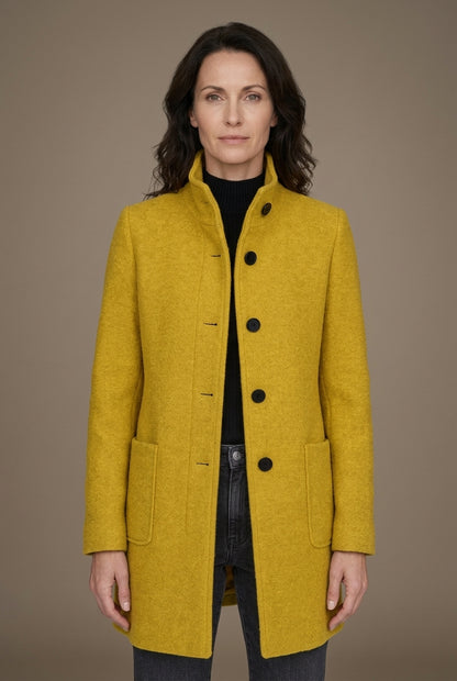 Classic Structured Coat for Women, Tailored Long-Sleeve Soft Warm Elegant, for Work, Office, Everyday & Going Out