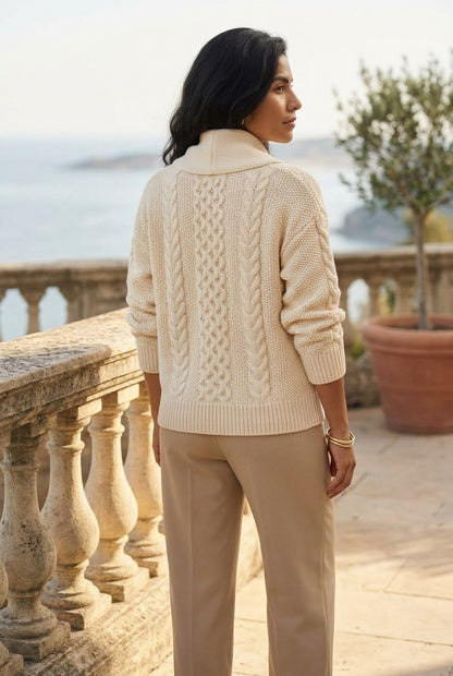 Vadya | Viscose Cotton Turtleneck Pullover