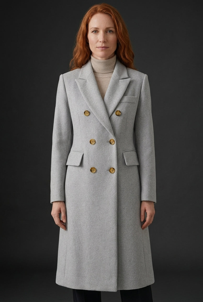 Arla | Women's Cozy Tailored Elegant Fabric-Blend Overcoat