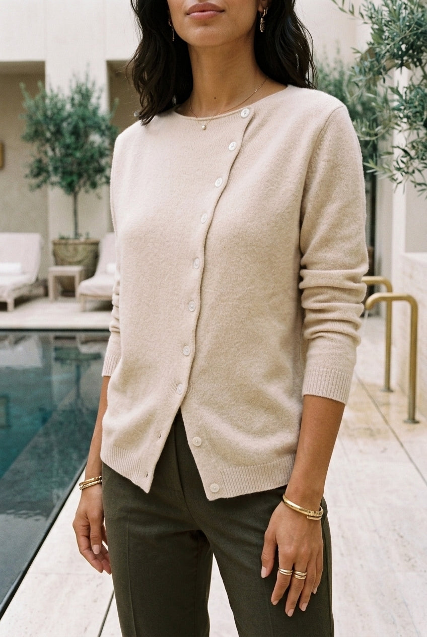 Annabel Emmanuelle | V-Neck Button-Down Cardigan