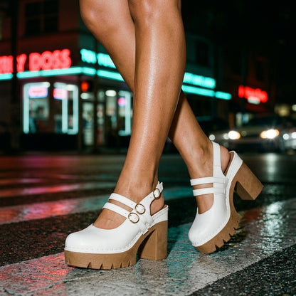 Ghislaine | Slingback Platform Heels