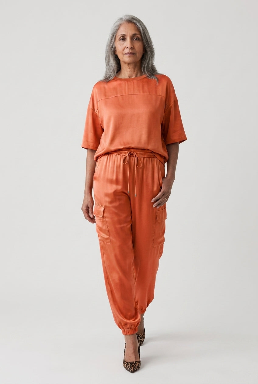 Luxe Flowing Two Piece Set for Women, Relaxed Vintage-Inspired Breathable, for Casual, Evening & Everyday Wear