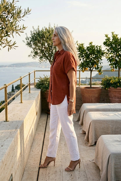 Cosima Giselle | Button-Down Short-Sleeve Shirt