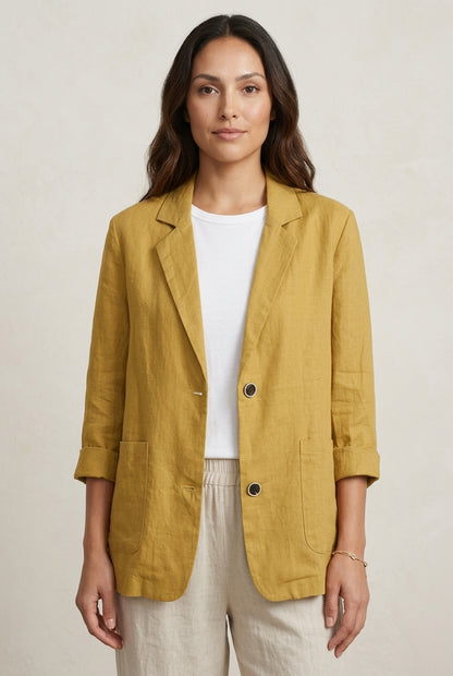 Gia | Women's Double Breasted Tailored Long Sleeve Blazer with Notched Lapels