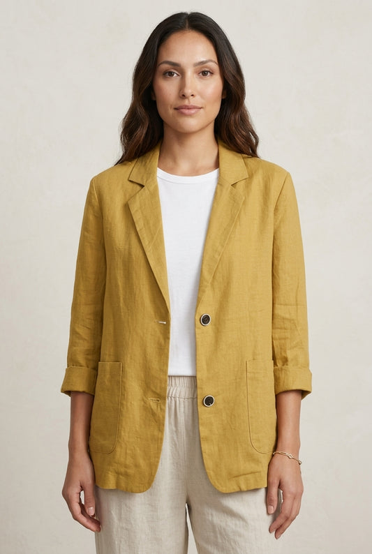 Gia | Women's Double Breasted Tailored Long Sleeve Blazer with Notched Lapels
