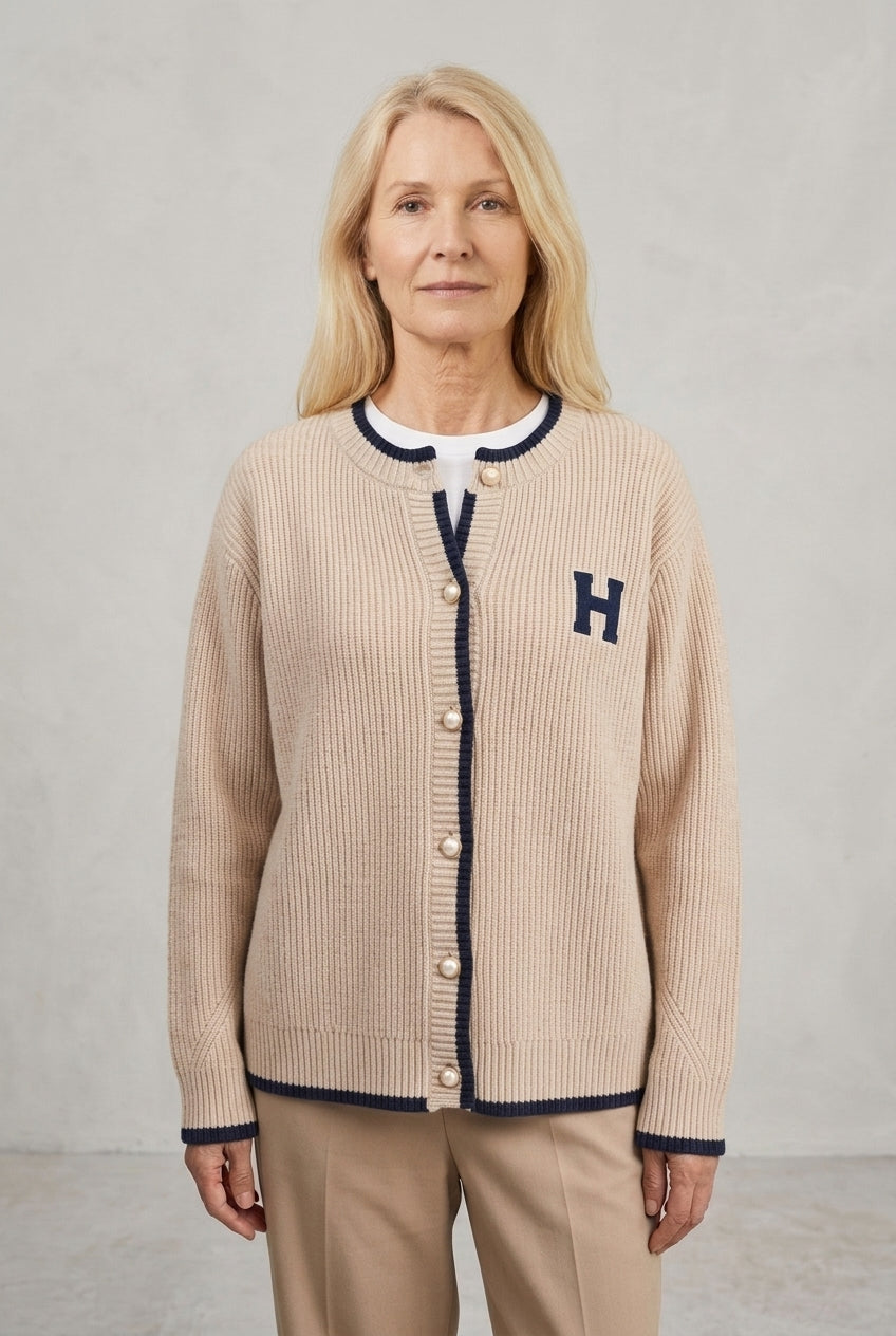 Honor Iris | Ribbed Knit Button Cardigan