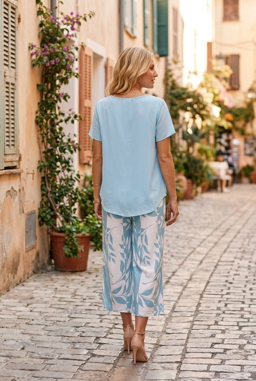Lorenza | Leaf Print Two-Piece Set