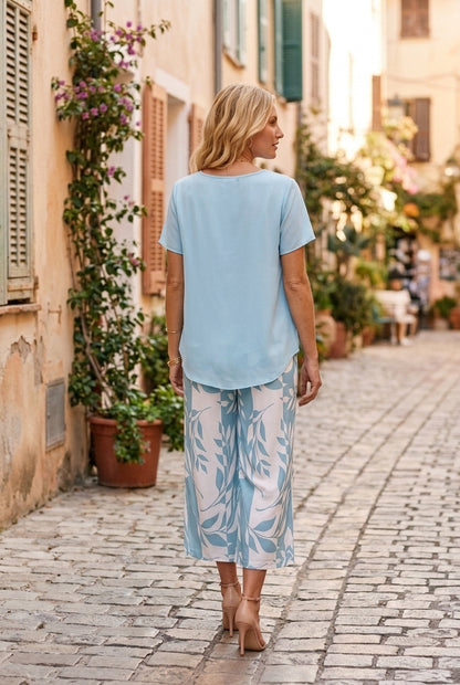 Lorenza | Leaf Print Two-Piece Set