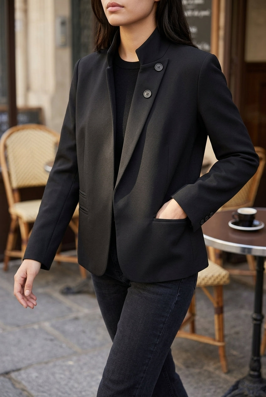 Honora | Stand-Collar Casual Blazer