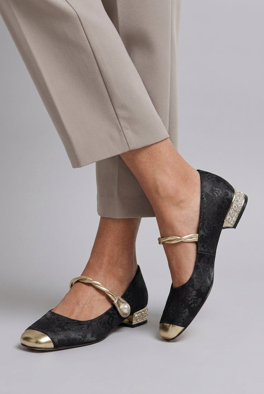 Sabrina | Braided Pearl Mary Jane Shoe