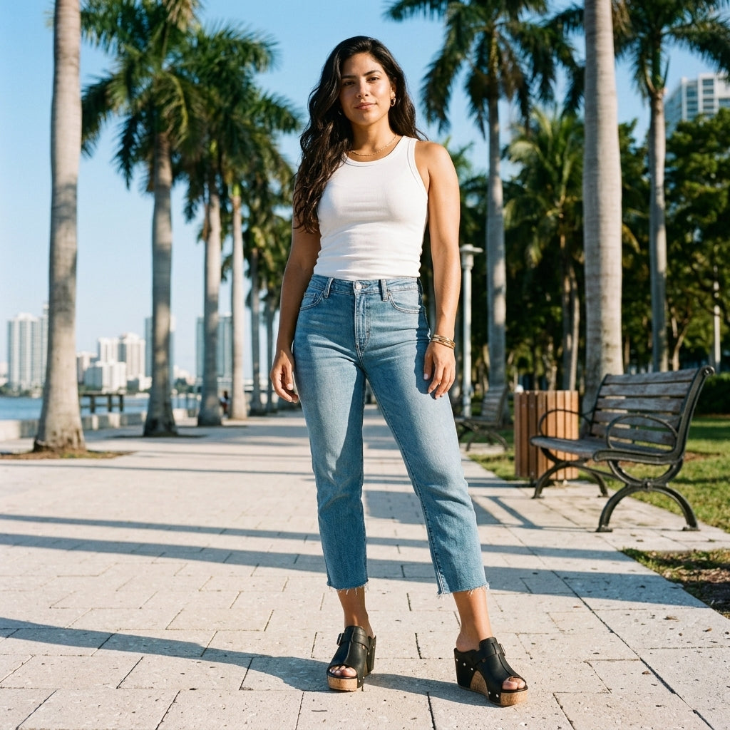Enid Lodovica | Wide-Strap Wedge Sandals